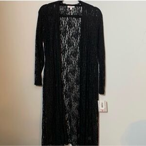 LuLaRoe Black Lace Long Blazer